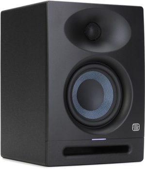 Three-quarter view of the PreSonus Eris Studio 4 studio monitor.