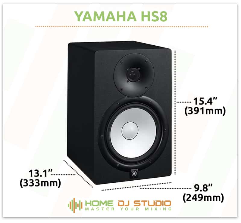 Yamaha HS8 Dimensions
