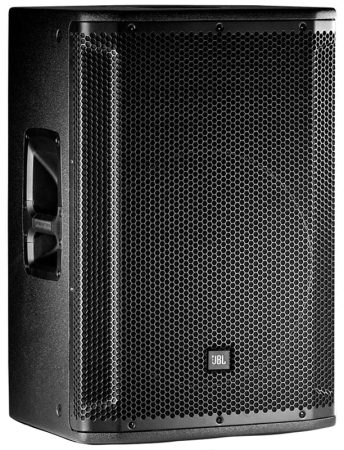 Three quarter view of the JBL SRX815P