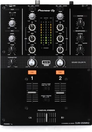 Top view of the Pioneer DJM250mk2.
