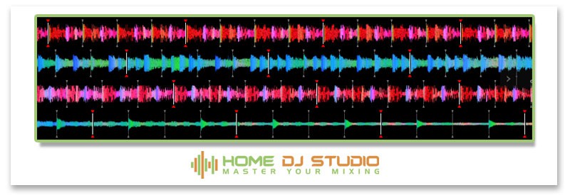 Image showing 4 waveforms stacked horizontally