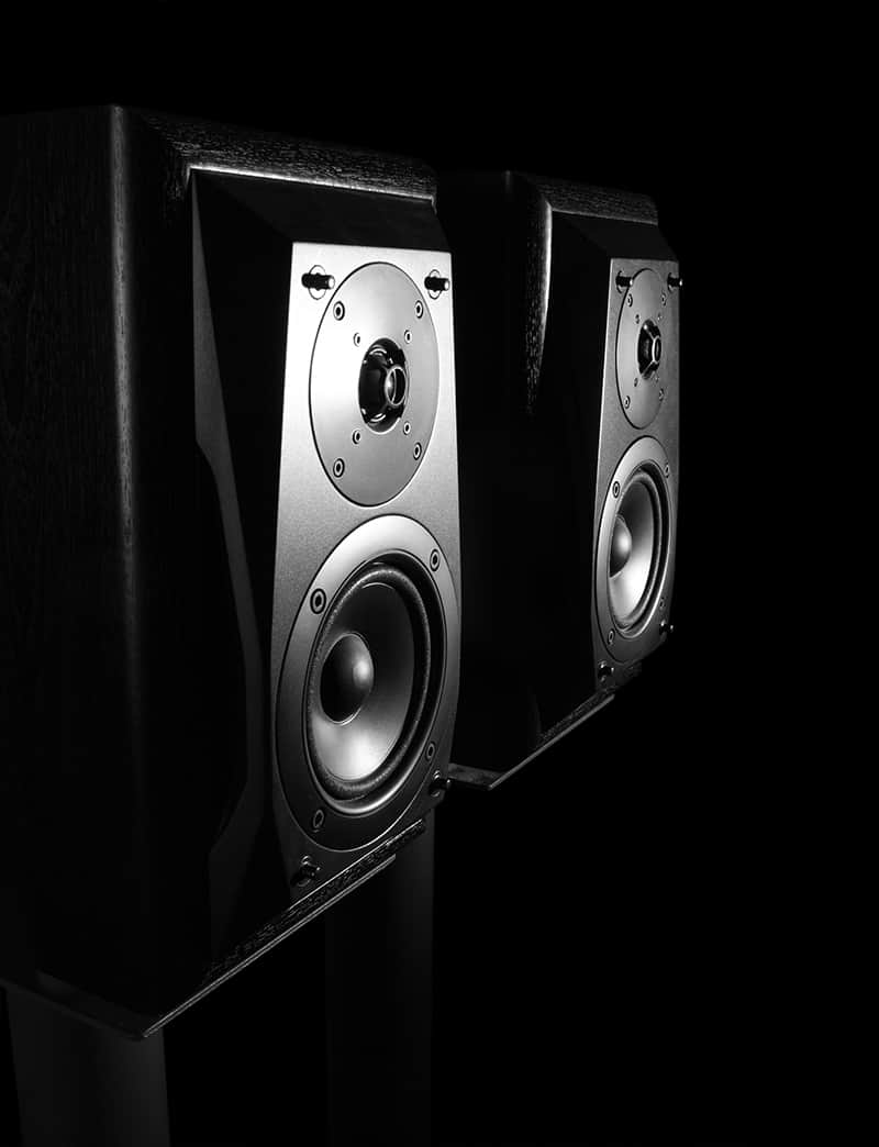 Photo of two studio monitor speakers
