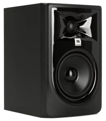 Three quarter view of the JBL 305P MkII studio monitor