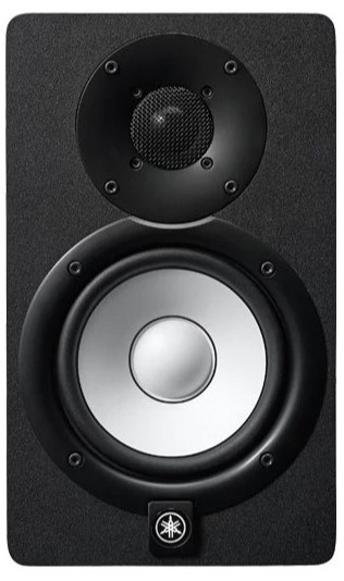 Front view of the Yamaha HS5 studio monitor