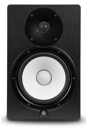 Front view of the Yamaha HS8 studio monitor