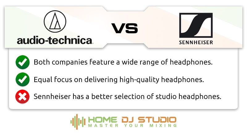 Audio-Technica vs. Sennheiser headphones.