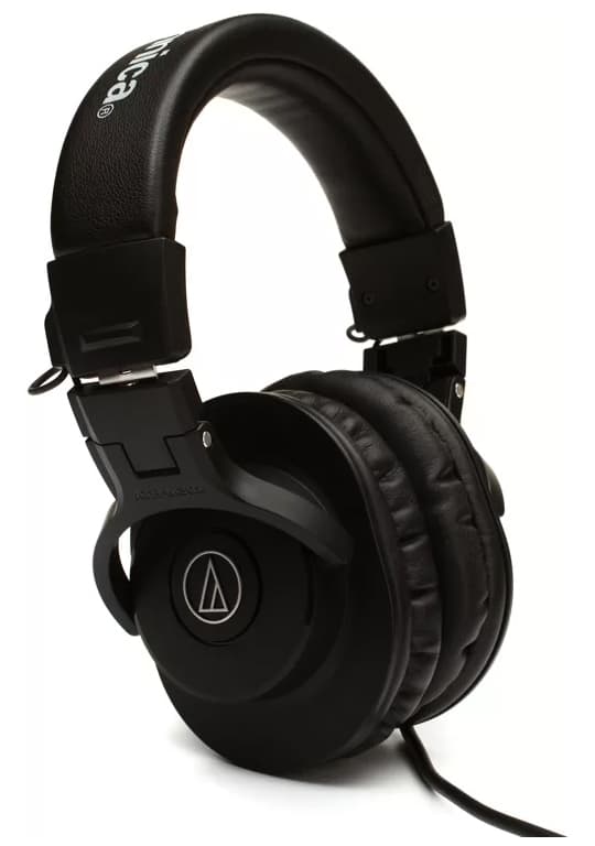 Three quarter view of the Audio-Technica ATH-M30x headphones