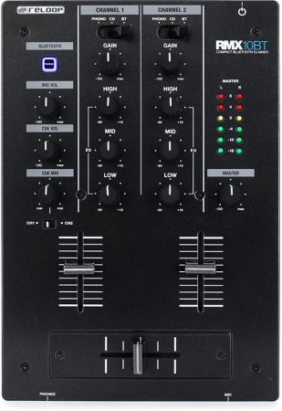 Top view of the Reloop RPRMX10BT.