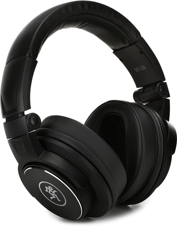 Three quarter view of the Mackie MC-150 headphones.
