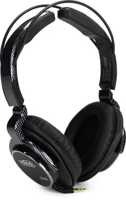 Three quarter view of the Miktek DH90 headphones.