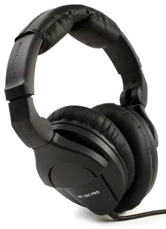 Three quarter view of the Sennheiser HD 280 Pro headphones