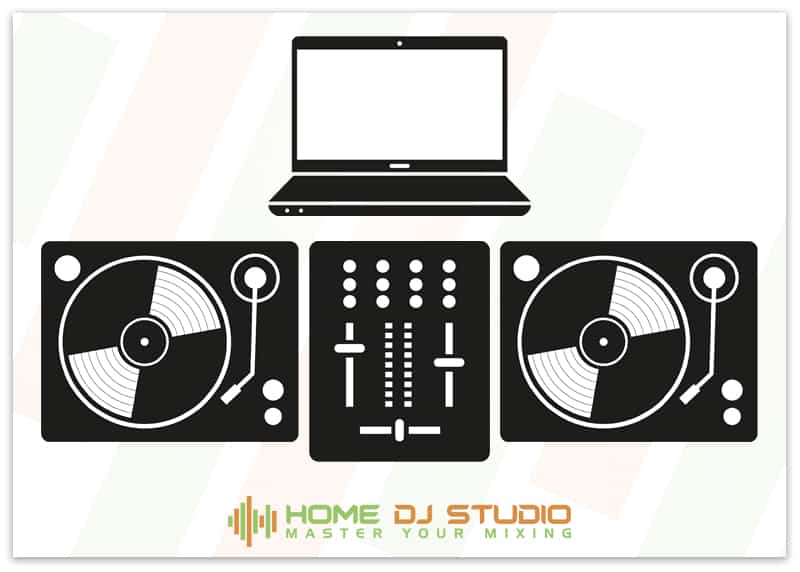 Illustration of a DVS DJ setup.