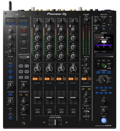 Top view of the Pioneer DJM-A9 DJ Mixer.