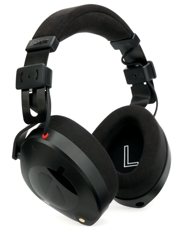 Three quarter view of the Rode NTH-100 headphones.