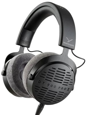 Three quarter view of the Beyerdynamic DT 900 Pro X.