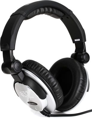 Three quarter view of the Roland RH-300V headphones.