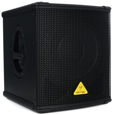 Three-quarter view of the Behringer Eurolive B1200D-PRO PA subwoofer.