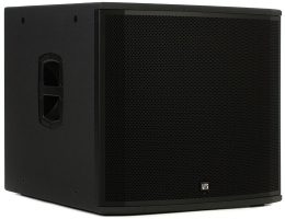 Three-quarter view of the PreSonus ULT18 PA subwoofer.