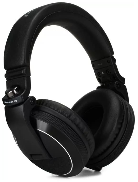 Three quarter view of a pair of Pioneer HDJ-X7 headphones