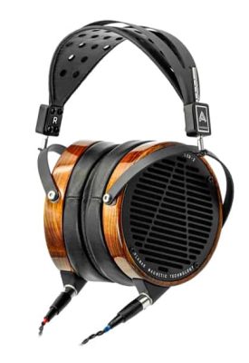Three quarter view of the Audeze LCD-2 headphones.