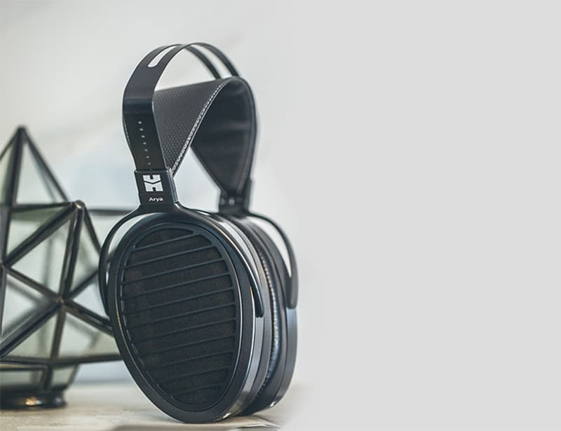 HIFIMAN headphones on a desk.