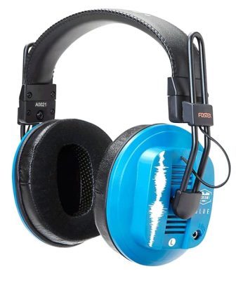 Three quarter view of the Dekoni Blue headphones.