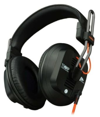 Three quarter view of the Fostex T50RP MK3 headphones.