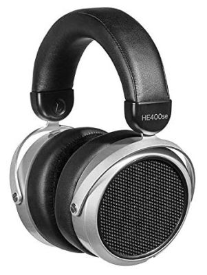 Three quarter view of the HIFIMAN HE400SE headphones.