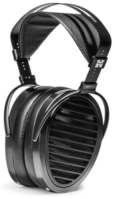 Three quarter view of the HIFIMAN Arya headphones.