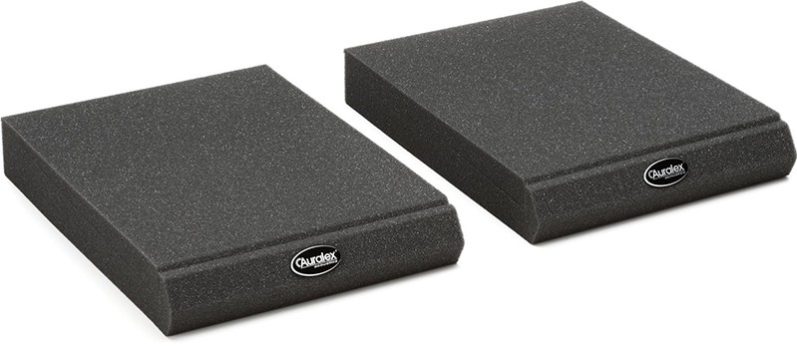 Three quarter view of the Auralex MoPAD XL isolation pads.