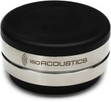Three quarter view of the IsoAcoustics OREA isolation disc.