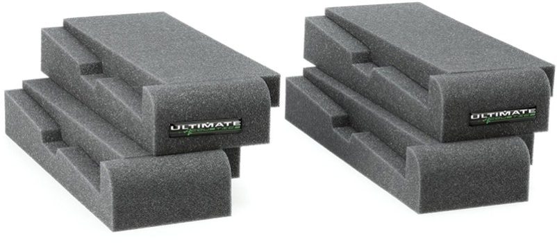 Three quarter view of the Ultimate Acoustics Ultimate Isolator isolation pads.