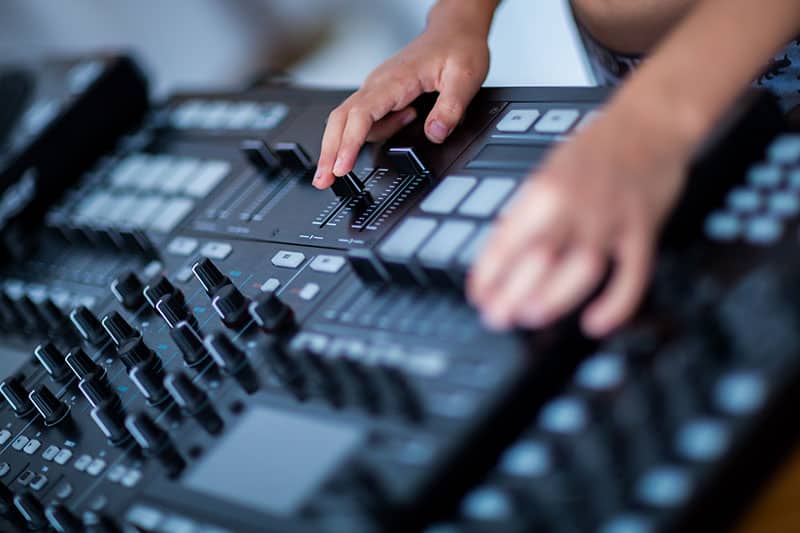 DJ using a Traktor controller.